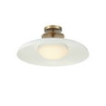 thumbnail image 4 of Gavin 1-Light Ceiling Light in White with Warm Brass Accents, 4 of 5