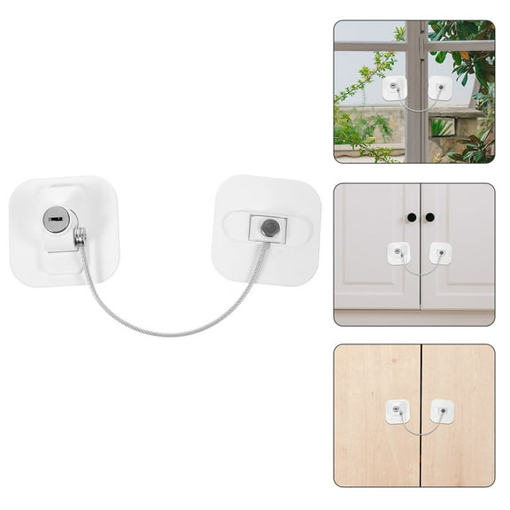 OFFIGAM Heavy Duty Fridge Lock Set for Upright Freezer, Shape, and Easy to Install