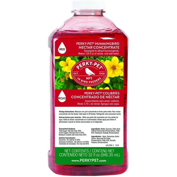 Perky-Pet Hummingbird Nectar Concentrate - Concentrated - 32 oz