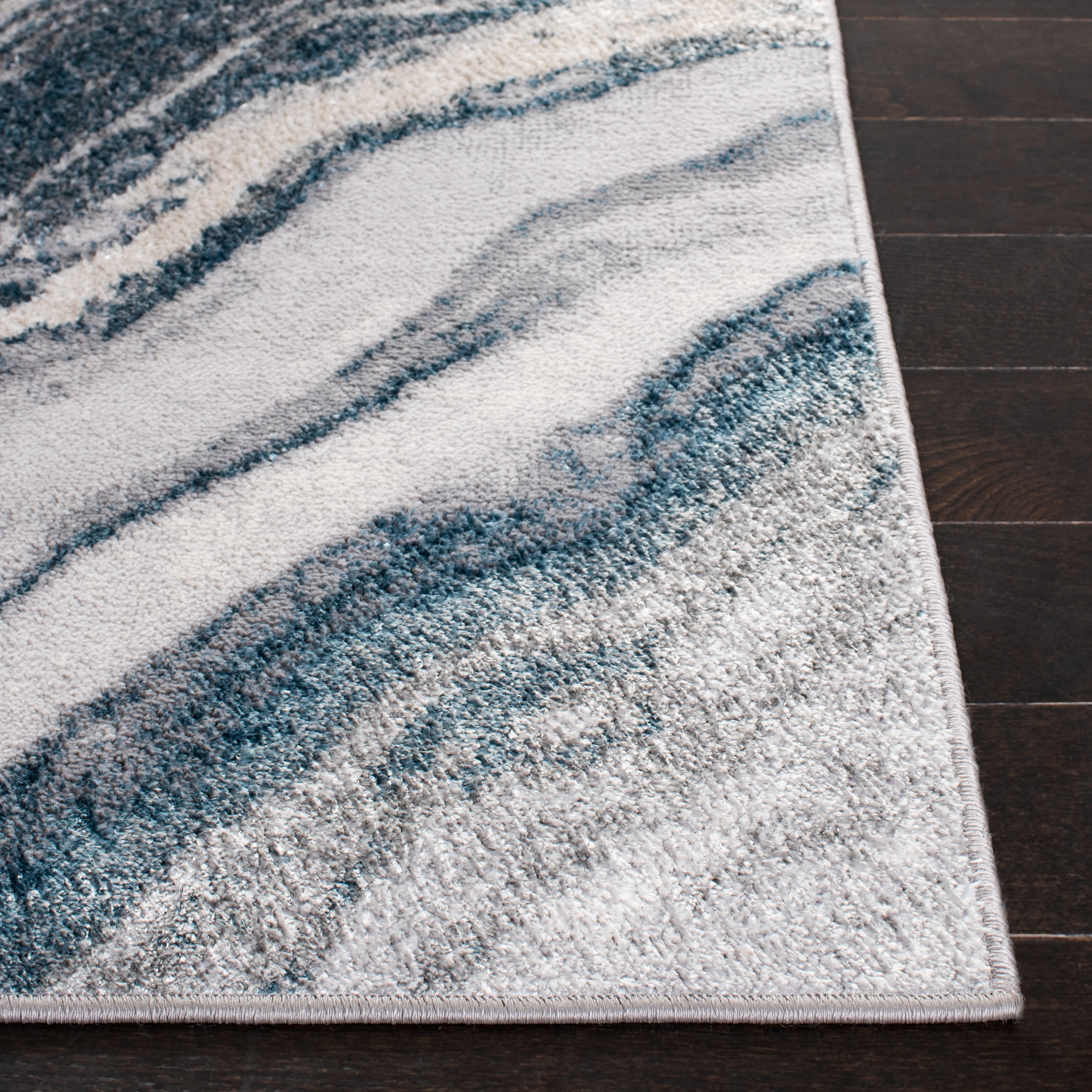 SAFAVIEH Orchard Edwin Modern Runner Rug, Grey/Blue, 2'2" x 17'