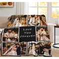 thumbnail image 2 of Custom Love You Forever Wedding Blanket With Photo, 2 of 6