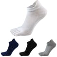 thumbnail image 4 of Fule 1 Pairs Mens Five Finger Toe Socks Cotton Ankle Casual Sports Low Cut Breathe, 4 of 9