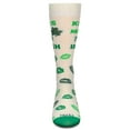 thumbnail image 2 of MeMoi Men's Kiss Me I'm Irish Bamboo Crew Socks - Mens - Male, 10-13, Winter White, 2 of 3