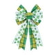 thumbnail image 1 of Lazo de cinta de arpillera del Día de la Independencia | Decoración de trébol blanco verde de 19,7 pulgadas | Acento ajustable del Día de San Patricio | Cinta Natural Texturizada Duradera | 1 Pack, 1 of 5