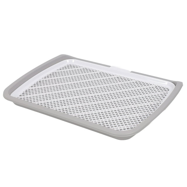 Dog Potty Training Tray, Detachable Washable Mesh Dog Pee Pad Holder Tray Nonslip Dog Pad Holders Heighten Dog Litter Box for Small Medium Pet, Easy to Clean