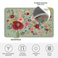 thumbnail image 3 of Sage Green Floral Door Mat Indoor Outdoor, Spring Flowers Leaves Farmhouse Non Slip Welcome Mat with Rubber Backing, Absorbent Fabric Front Door Mats Entryway Rug for Home Patio Entrance 18"x30", 3 of 9