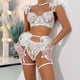 thumbnail image 4 of Conjunto sexy de encaje de plumas para mujer, ropa interior sexy con encanto de industria pesada, 4 of 6