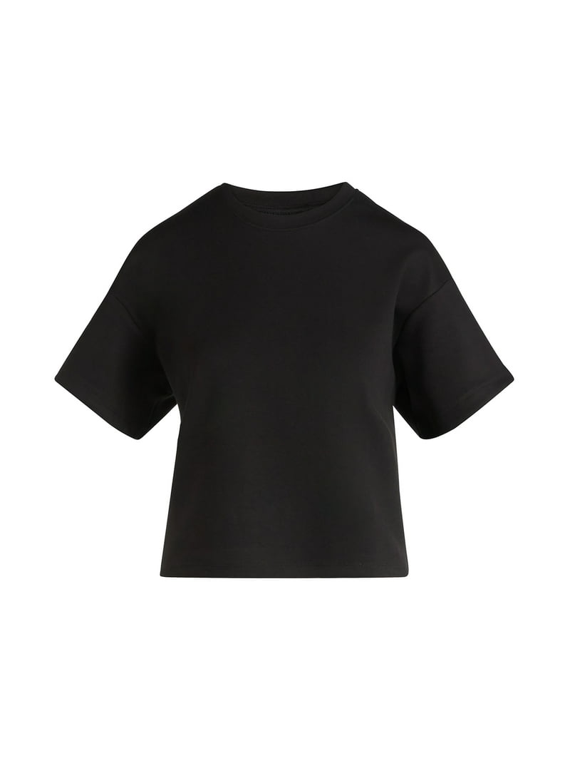 Scoop Women's and Women's Plus New Scubaknit Tee with Short