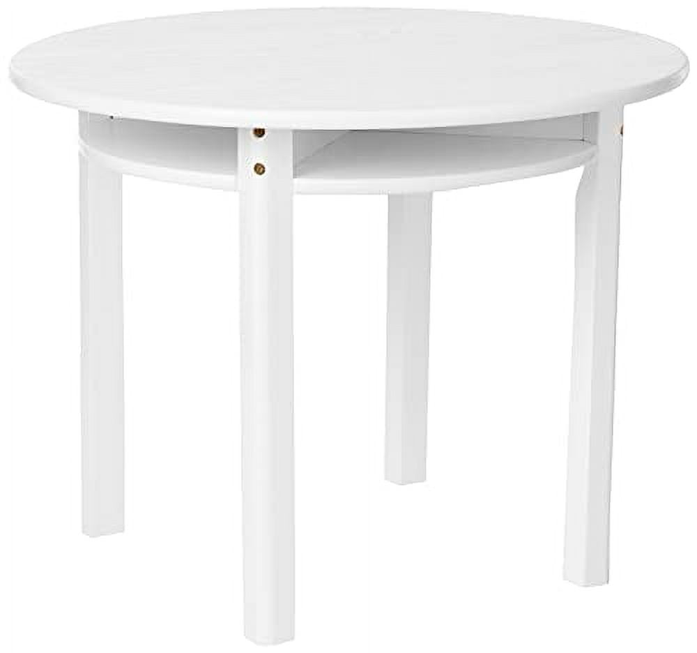 Lipper International 524W Child's Round Table and 2-Chair Set, White