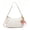 White, variant on Women’s Brown Monogram Shoulder Bag, Hobo Purse with Cherry Charm and Chain Strap