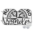 thumbnail image 2 of Picia Not All Who Wander Are Lost2 Curved Windshield Sunshade Accordion Folding Style Auto Shade for Car Truck SUV Van Blocks UV Ray Sun Visor Protector -, 2 of 7