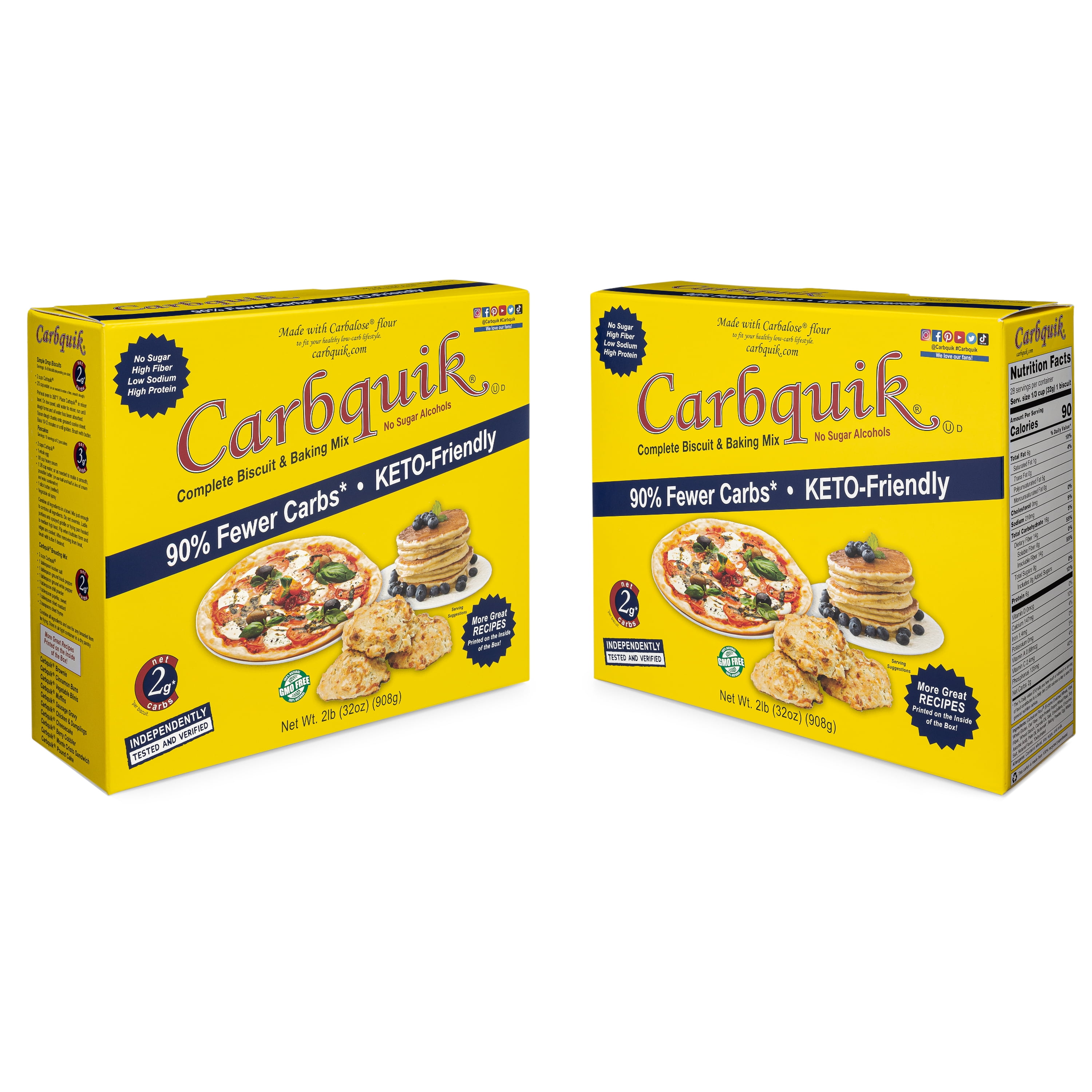 Carbquik Low-Carb Keto-Friendly Biscuit & Baking Mix, 32oz - sealed pouch inside cardboard carton