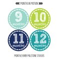 thumbnail image 3 of Baby Monthly Milestone Stickers - First Year Set of Baby Boy Month Stickers for Photo Keepsakes - Shower Gift - Set of 20, 3 of 5