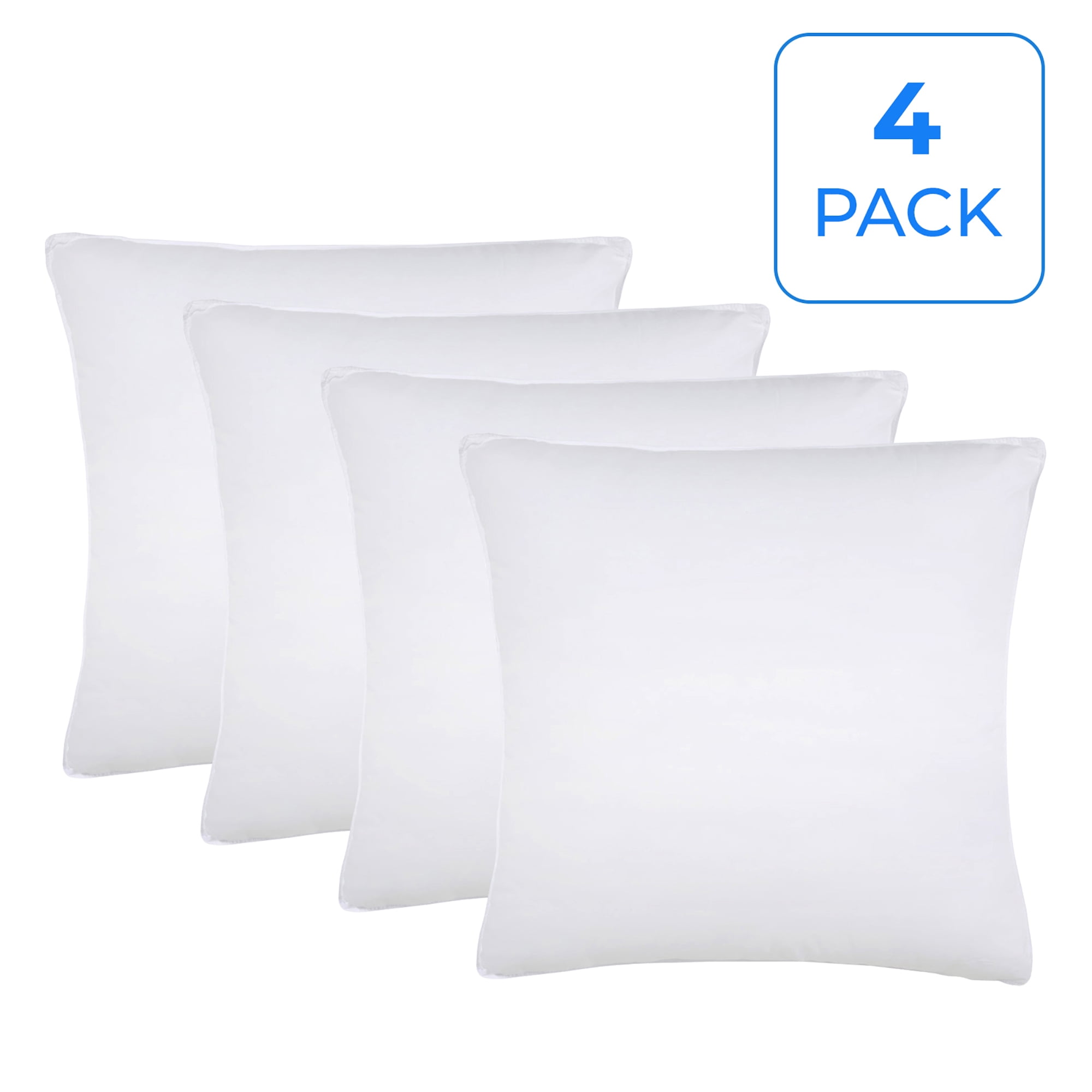 Superior Solid Microfiber Medium Density Pillow, Set of 4, King