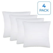 Superior Solid Microfiber Medium Density Pillow, Set of 4, Euro-26