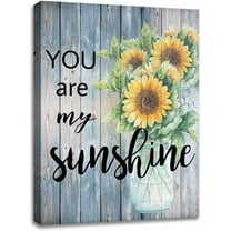 Inspirational Wall Art You are My Sunshine Sunflower Canvas Wall Art Motivational Quotes Framed Pictures Painting for Living Room Bedroom Bathroom Ready to Hang