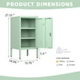 thumbnail image 3 of Single Door Lockable Metal End Table,Modern Minimalist Room Side Table With 2 Adjustable Shelf ,Multi Storage Cabinet for Living Room Bedroom, Easy to Assemble 27.55”H x 13.78”W x 14.96”D, 3 of 7