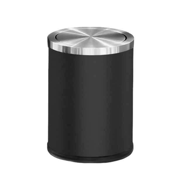 Bote de Basura Bewildely Acero Inoxidable Cocina y Baño Negro 7L
