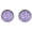 Purple, variant on 1 Pair Ear Stud Decorative Colorful Stainless Round Shaped Rhinestone Ear Stud for Gift