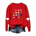 thumbnail image 3 of Sweatshirt for Women Casual Loose Valentines Day Printed Pullover Blouse Long Sleeved Crew Neck Comfortable Women Tops, 3 of 6