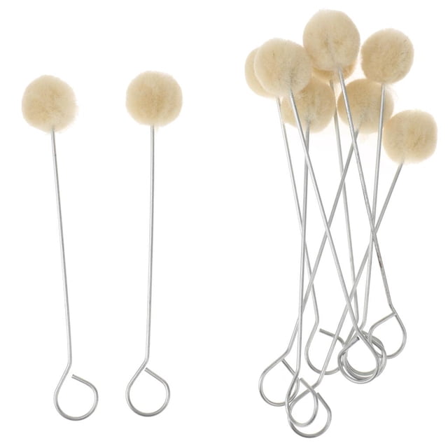 10 Piezas de Lana Daubers de Cepillo de Práctica Herramienta de Tinte de material cuero con de Metal para Cuero Artesanía de material cuero DIY perfecl Hogar
