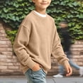 thumbnail image 4 of Kezqiaxn Teen Boy Clothes Long Sleeve Crewneck Sweatshirt with Pocket Fall Fashion Basic Pullover Tops School Kids Clothes Size 5-16, 4 of 6