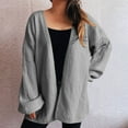 thumbnail image 2 of Oversized Cardigans for Women Soft Women's Long Sleeve Solid Color Loose Casual Sweater Cardigan Gray L, 2 of 5