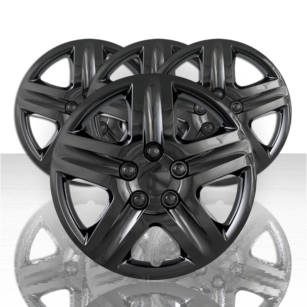 Brighter Design Set of 4 Front and Rear Gloss Black 10 Spoke 16 Wheel Covers for 13-18 Nissan Altima
