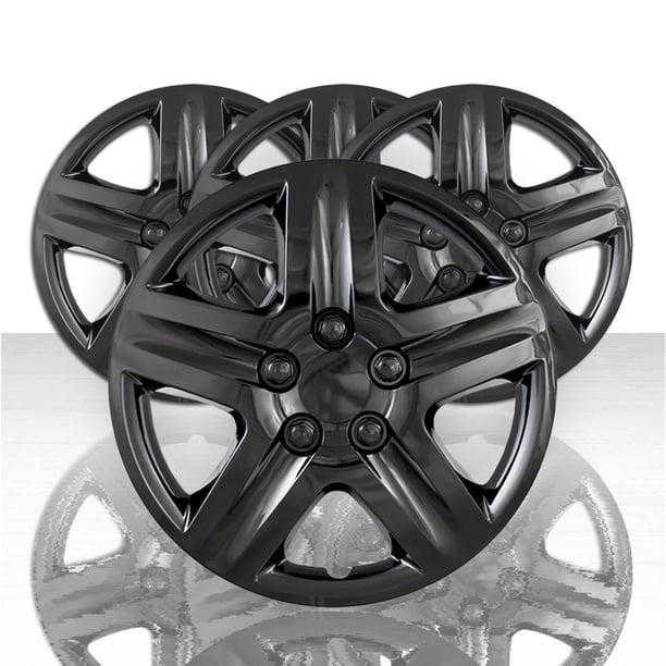 Set of 4 17" 5 Spoke Wheel Covers Gloss Black