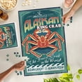 thumbnail image 4 of Lantern Press 1000 Piece Jigsaw Puzzle, Alaska King Crab Vintage Sign, 4 of 5