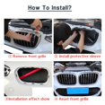 thumbnail image 5 of 2×Glossy Red Grille Grill Clips Grille Inserts For BMW F30 F20 2012-2018 M Sport, 5 of 5