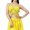 Yellow, variant on Sexlip Womens Sequin Detail Ethnic Style Sleeveless Sleeveless Top Sparkly Decorative Stage Performance Outfit Red Free Size