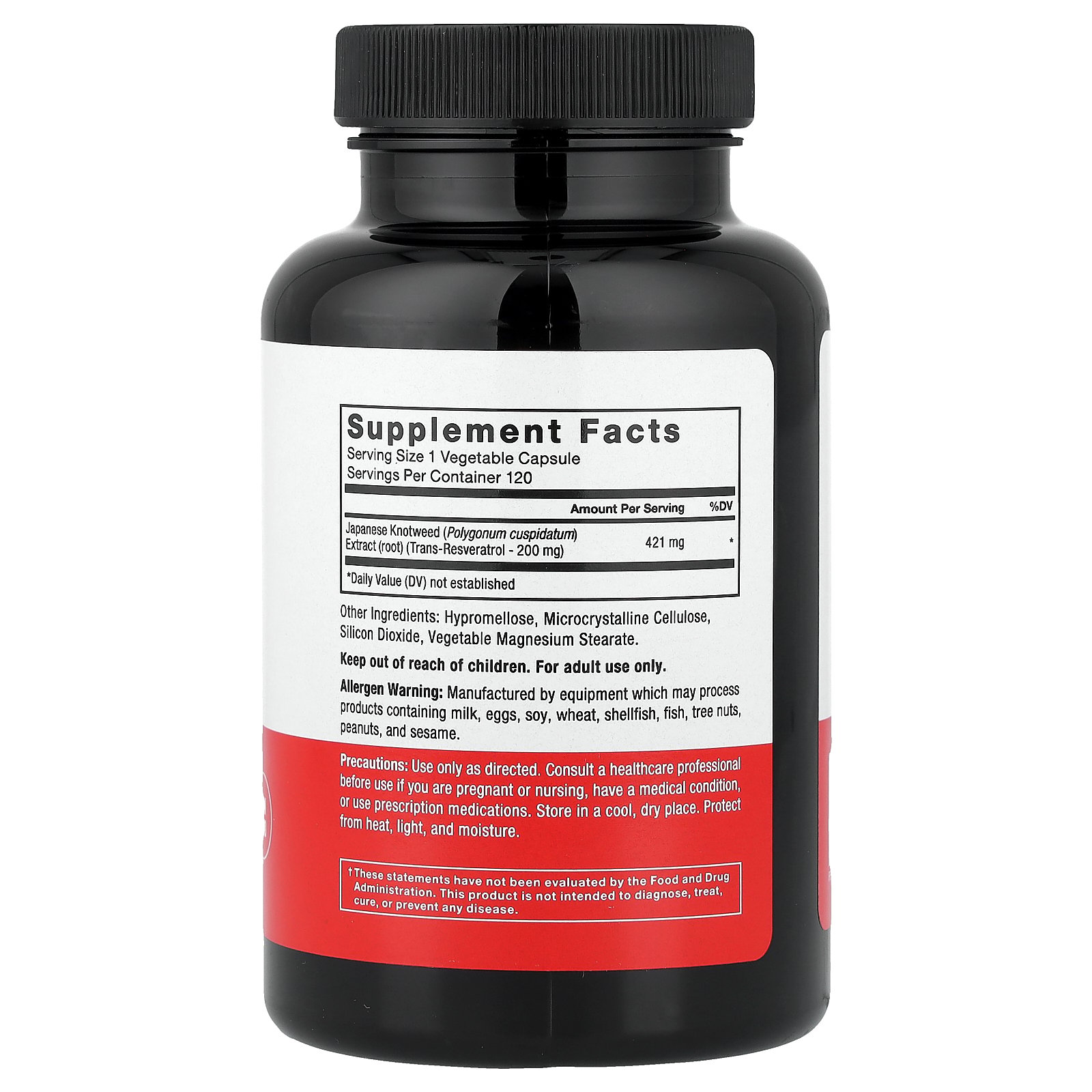 Force Factor Resveratrol, 200 mg, 120 Vegetable Capsules