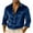 Navy, variant on gbyLJF Men's Solid Color Velvet Shirt Long Sleeve Button Down Blouse Lightweight Casual Pocket Turndown Collar Shirts