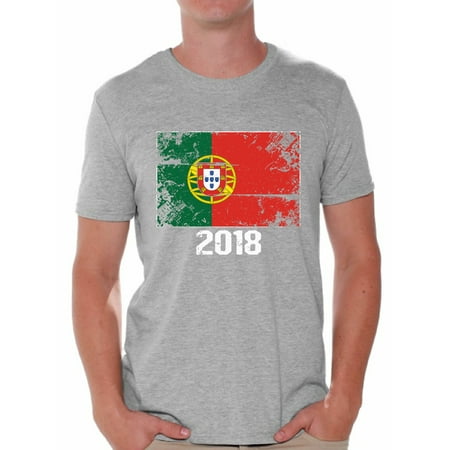 Awkward Styles Portugal 2018 Men's T Shirt Portugal Flag Shirts Portuguese Tshirts for Soccer Fans Portuguese Shirts Gifts from Portugal Soccer Gifts Portugal Shirts Portuguese Football Tee