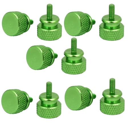 

Uxcell M3x7mm Computer PC Case Aluminum Alloy Knurled Thumb Screws Green (10-pack)