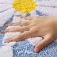 thumbnail image 5 of Evlmd Bathroom Rugs Non Slip Washable, Blue Large Bath Mats for Bathroom Floor, Soft Cute Daisy, Shaggy Soft and Absorbent, Thick Plush Shower Bath Rug Runner Decor, 24" X 36", 5 of 6