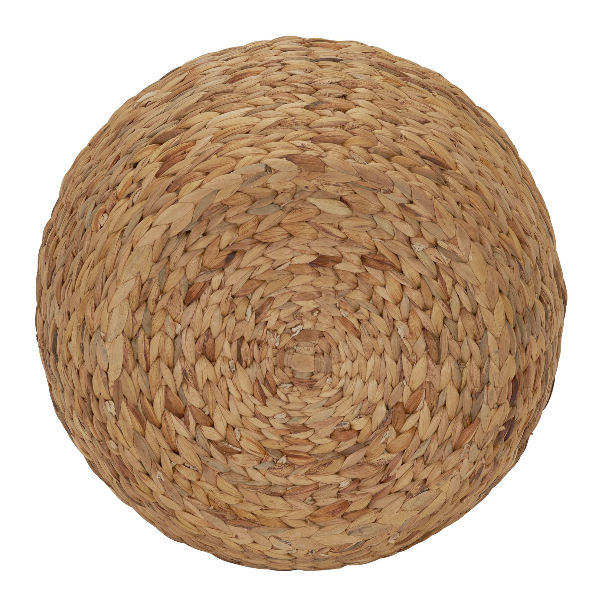 Hyacinth Wicker Storage Basket With Lid, Round Lidded Storage Basket