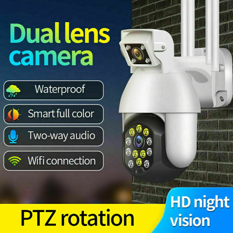 23LED 1080P 5MP WIFI IP Camera Wireless Outdoor CCTV PTZ HD Security IR Cam DE 