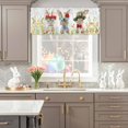 thumbnail image 5 of Valance Curtains for Kitchen Windows Watercolor Easter Rabbit Hat Rod Pocket Valance Spring Flower Leaf Short Window Curtain Topper for Bedroom Living Room Bathroom 54x18in,1&nbsp;Panel, 5 of 9