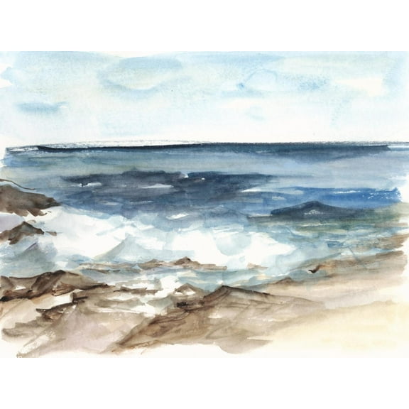 Art.com Coastal Watercolor V Art Print by Ethan Harper, 16" x 12"