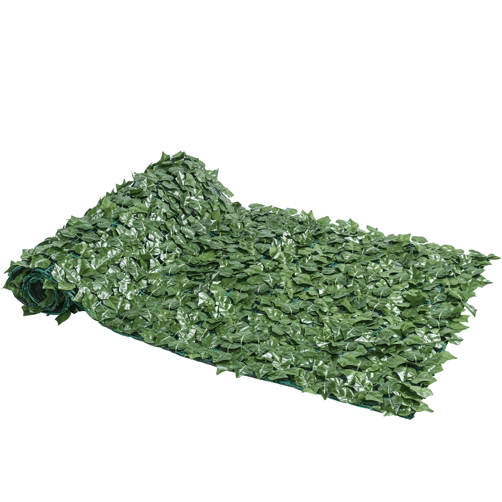 Yaheetech 3pcs 38''x 116'' Artificial Faux Ivy Leaves Garden Ornaments Decorative Fence Screen with Mesh Backing, Green