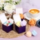 thumbnail image 4 of Favor Boxes Jutom Mini 100 unidades moradas con cinta dorada (5 x 5 x 5 cm), 4 of 7