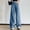 *Blue, variant on ClodeEU Women's Wide Leg Pants,Stretchy High Waisted Pants, Loose Fit Casual Trousers Drawstring with Pocket Yellow,Womens Plus M
