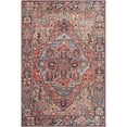 thumbnail image 6 of Livabliss Iris Printed Vintage Area Rug,6'7" x 9',Bright Red, 6 of 9