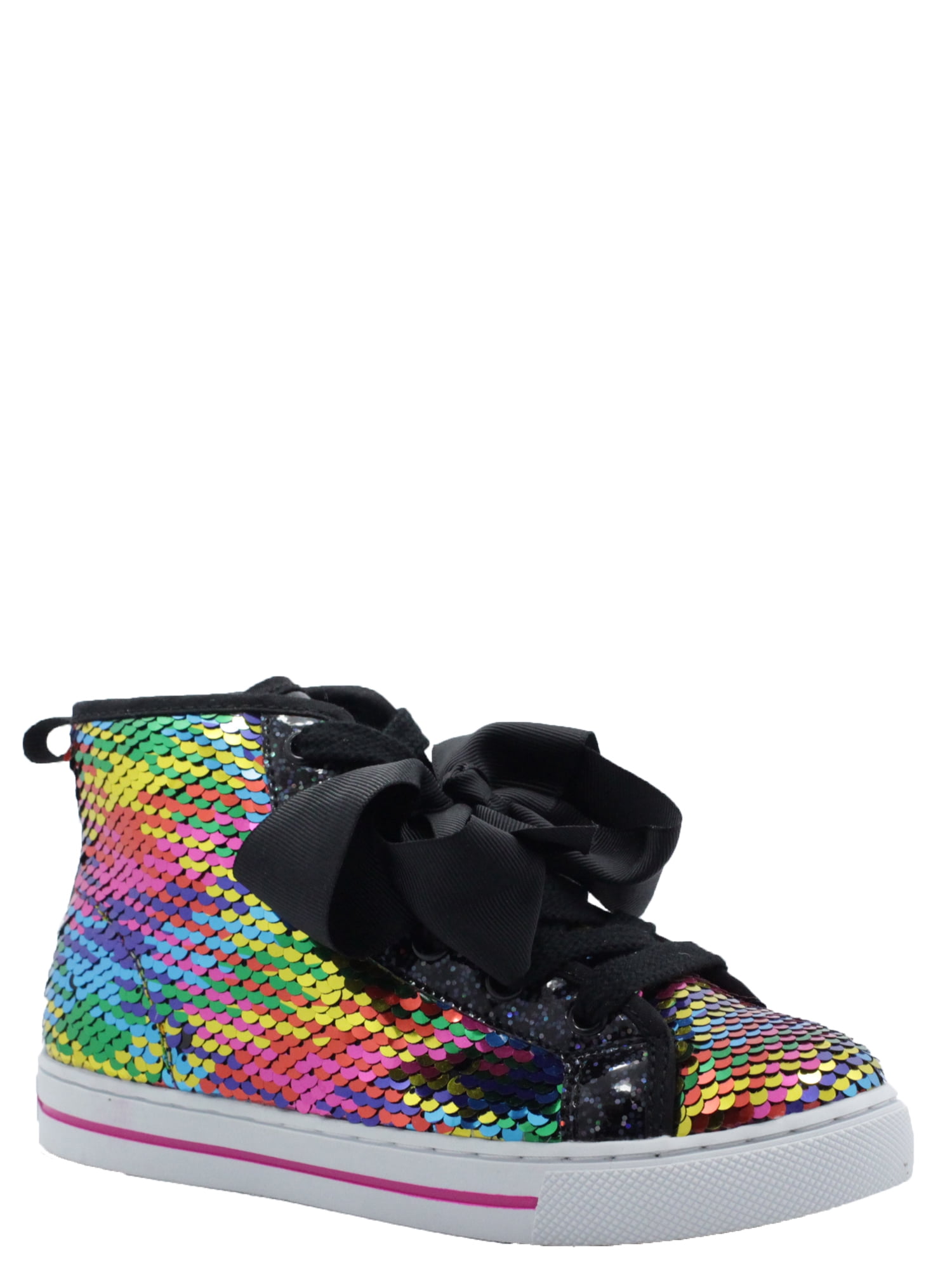 *SALE* Jojo Siwa Glitter Rainbow Bow Shoes High Top Sneakers Size 12.