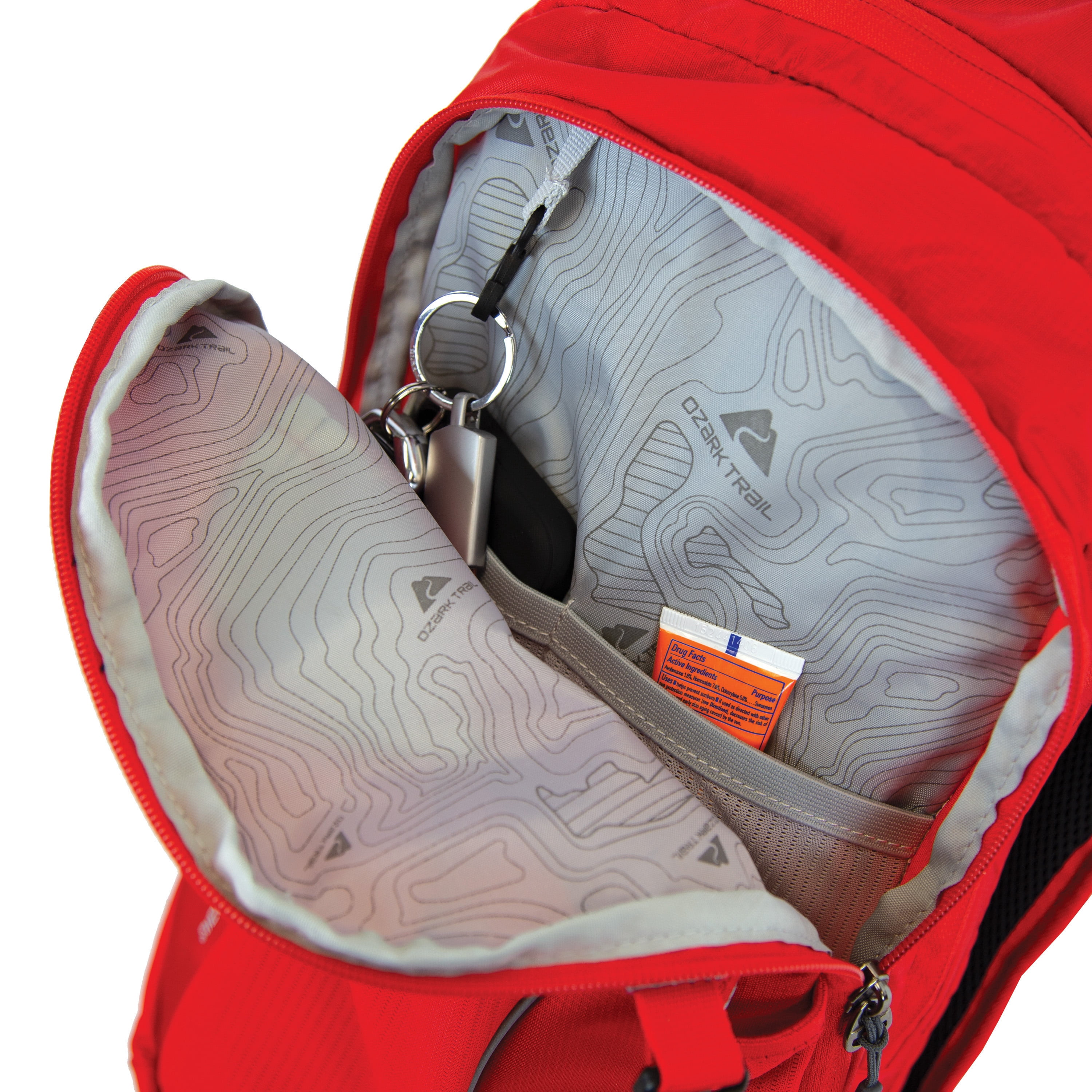 Ozark Trail 17 ltr, Backpacking Backpack, Red