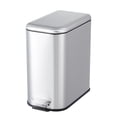 thumbnail image 1 of Garvee bote de basura de 12 L de acero inoxidable con tapa de cierre suave, cubeta interior removible, pedal resistente y asa portátil para cocina, baño u oficina, 1 of 8