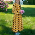 thumbnail image 3 of DISNIMO Halloween Ghosts Pumpkin Dress With Long Sleeves and Pockets for Kids Long Sleeve Dresses for Girls Soft Dresses Size 9-10 Girls Frock Long Sleeve Swing Dress for Kids Midi Dress, 3 of 7