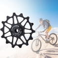 thumbnail image 2 of Desviador de rueda de rodillo de cerámica con cojinete de montaña, desviador trasero para bicicleta 14T negro Zulema rueda jockey, 2 of 8